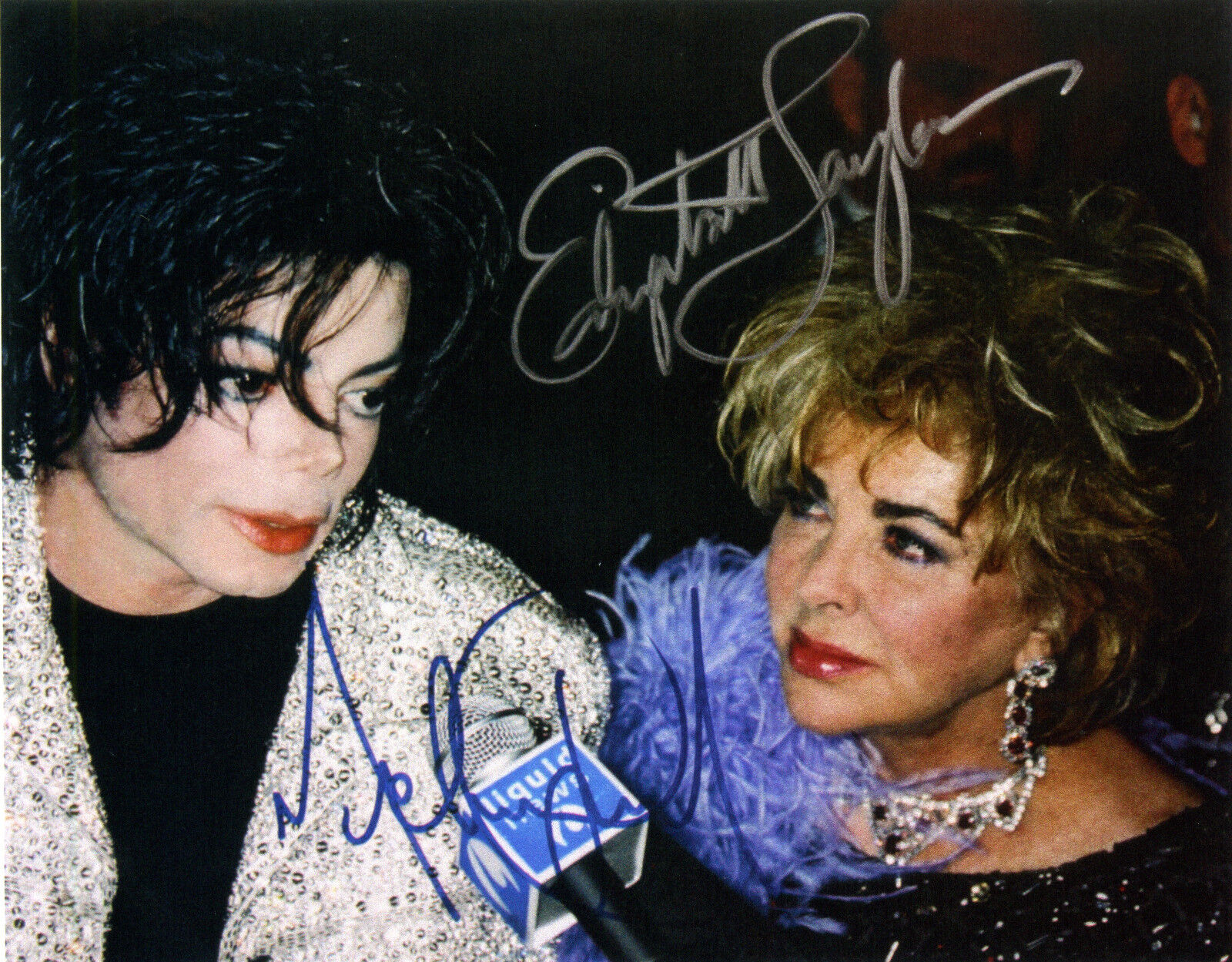 MICHAEL JACKSON & ELIZABETH TAYLOR Signed Photo Poster paintinggraph - Vocals / Actress preprint