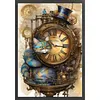 Cheshire Cat And Punk The Clock-11CT Stamped Cross Stitch 40*58cm tapestrymarket