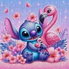 Stitch And The Flamingos-11CT Stamped Cross Stitch 40*40cm/15.75*15.75in