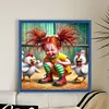 Girl With Chick-11CT Stamped Cross Stitch 40*40cm/15.75*15.75in