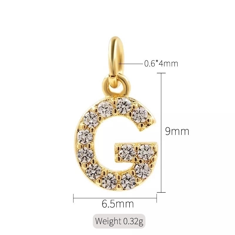 1 Piece Copper Zircon 14K Gold Plated Inlay Polished Pendant