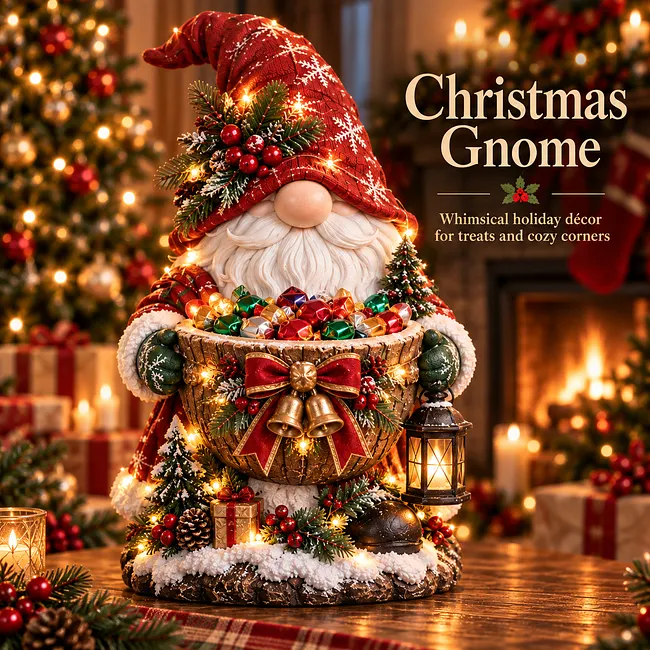 Christmas Gnome Candy Bowl