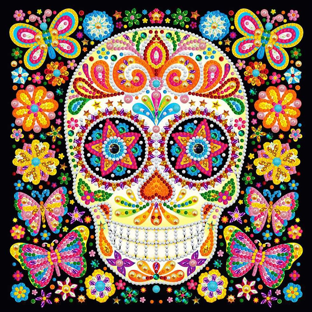 Skull - Luminous Crystal Rhinestone Diamond Painting