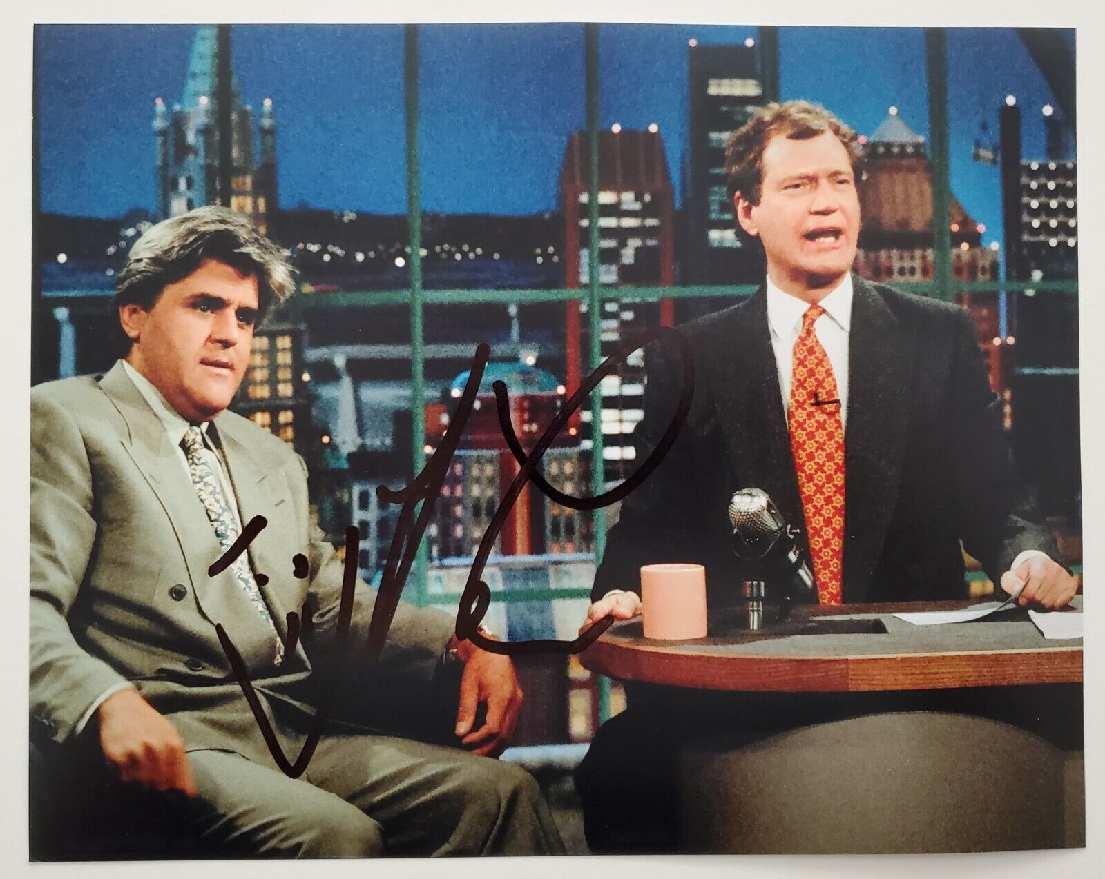 Jay Leno Signed 8x10 Photo Poster painting Tonight Show TV Host Comedian Letterman LEGEND RAD