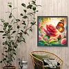 Diamond Painting - Full Round Drill - Rose & Butterfly(Canvas|30*30cm)