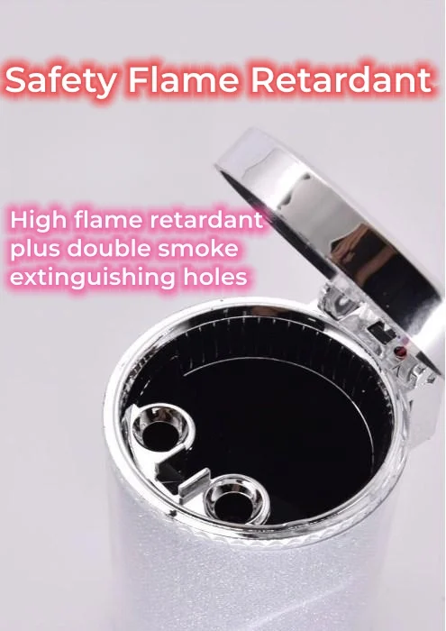 Car ashtray with LED light creative personality with cover