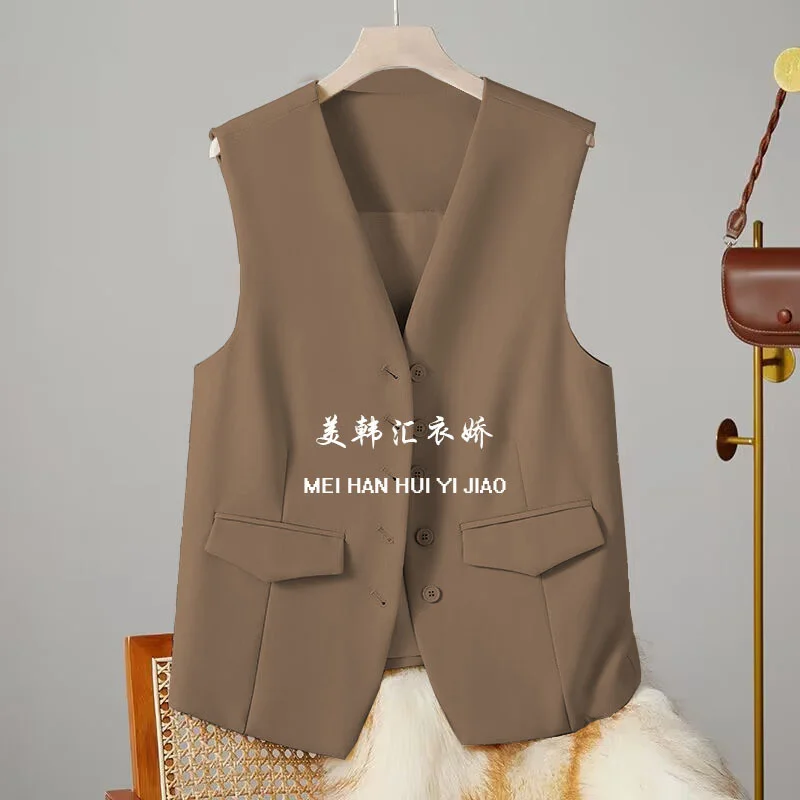Toloer Toloer Vest Female 2024 Spring And Autumn New Korean Version Of Foreign Style Fashion Trend Vest Small Horse Clip Suit Jacket-Outfit Ideas