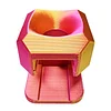 Diamond Painting Organizer Funnel Fit Round Containers Portable Drill Funnel 2.56x1.97in for DIY Craft Easy Transfer Tools (Red Gold)