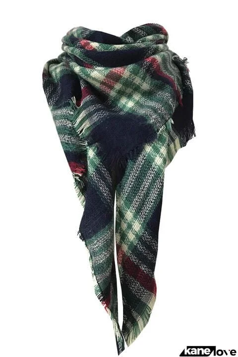 Plaid Imitation Cashmere Scarf