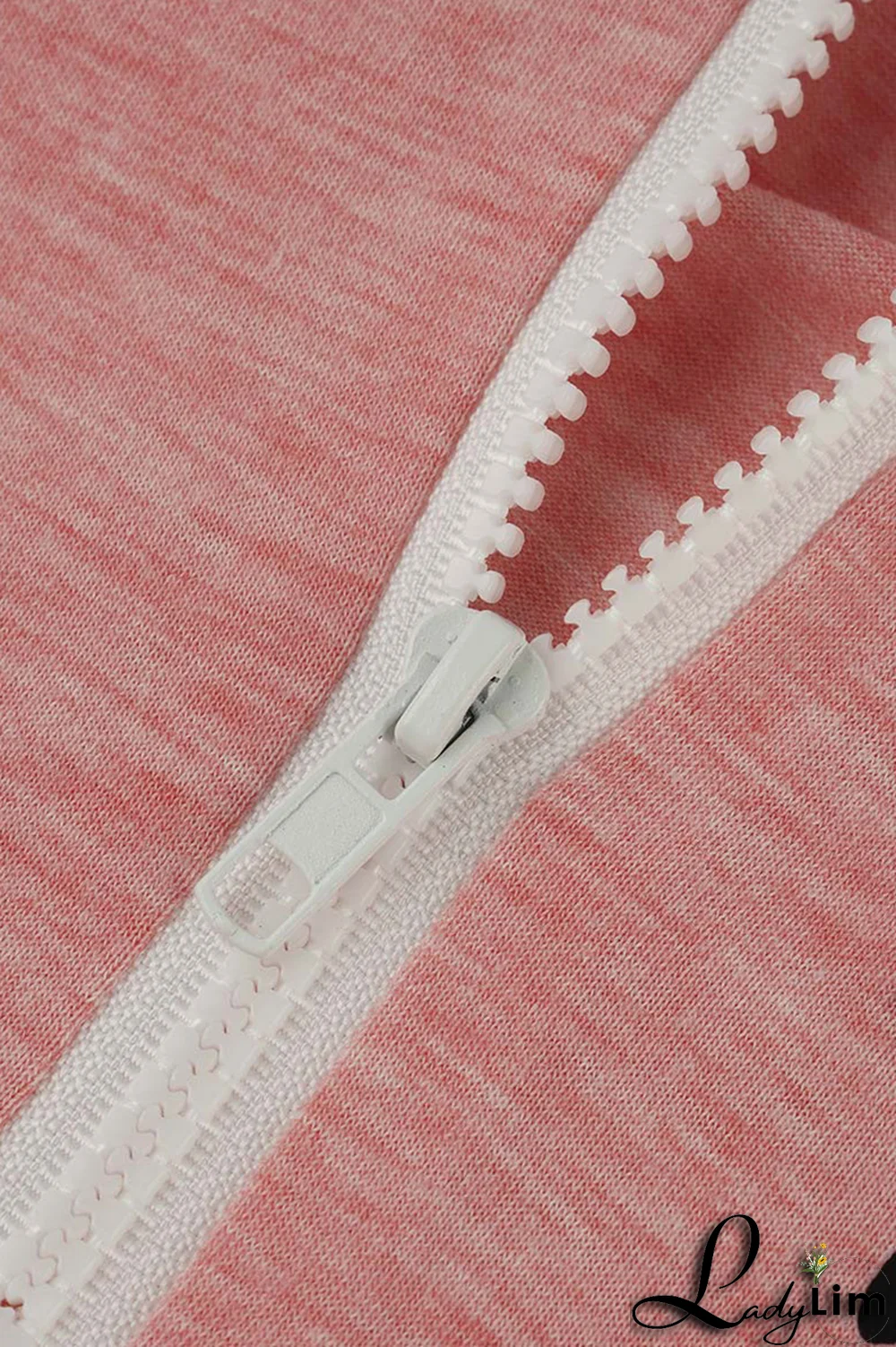 Pink Casual Print Patchwork Zipper Collar Long Sleeve Two Pieces