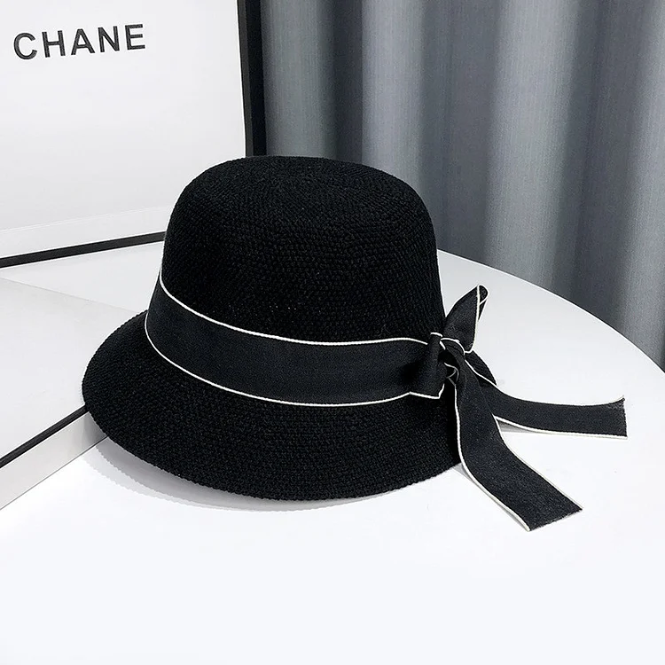 Kpop women elegant bucket hat