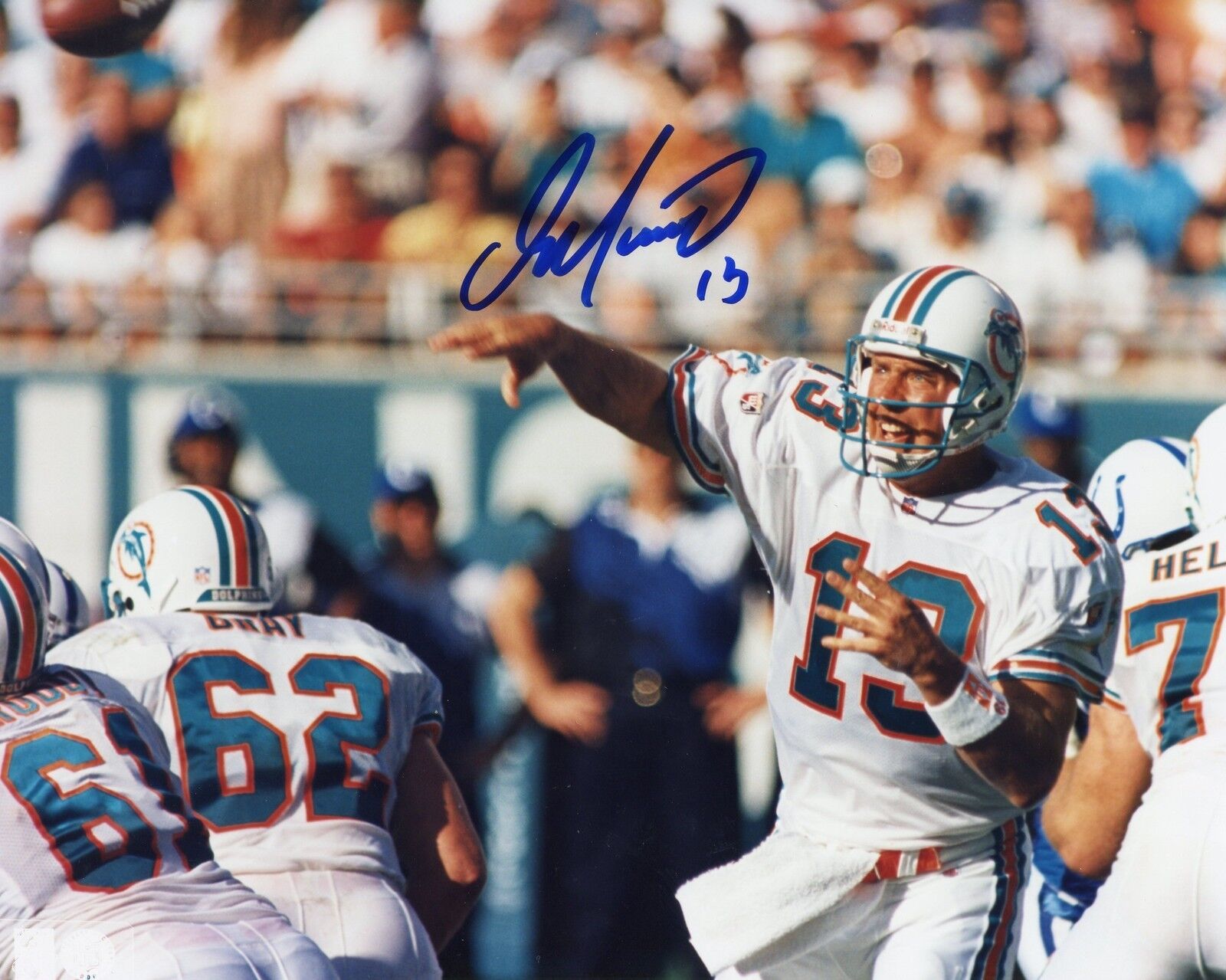 Dan Marino Signed 8x10 Photo Poster painting Mounted Memories Autographed Auto COA Passing Hoz