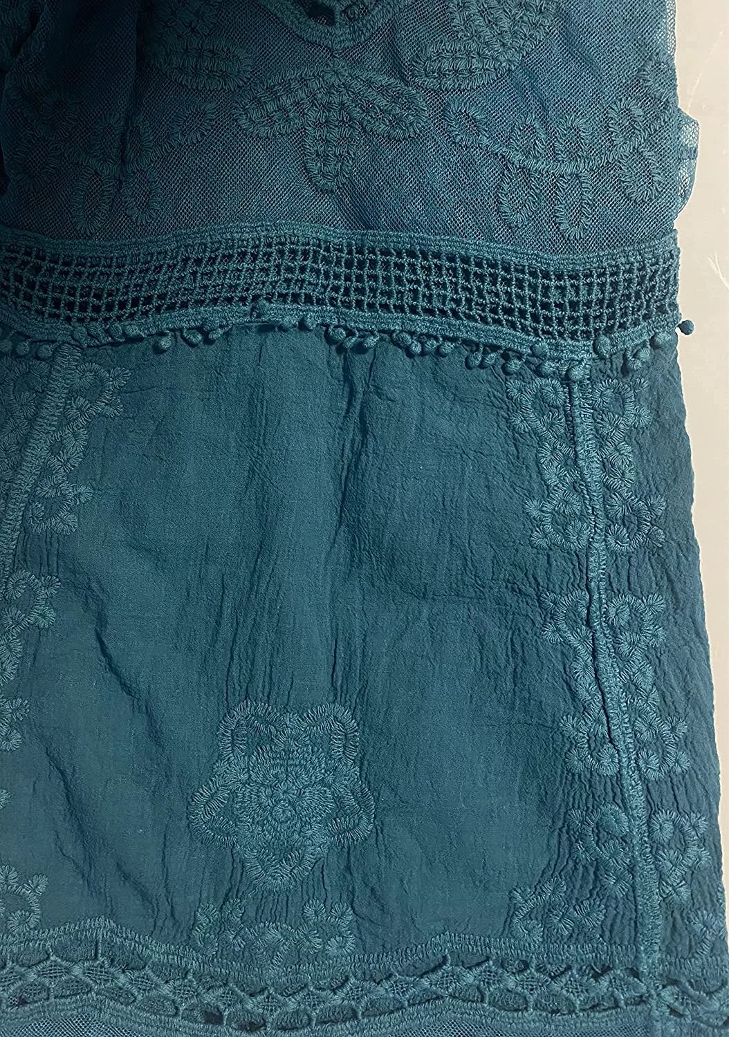 B2prity Women's Contrast Lace Bathing Suit Cover Up V-Neck Swimsuit Coverups Loose Swimwear Beach Dress Beachwear