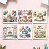 6pcs Diamond Painting Happy Birthdays to You Greeting Card with Envelope for Family Friends Holiday Gift Congratulations