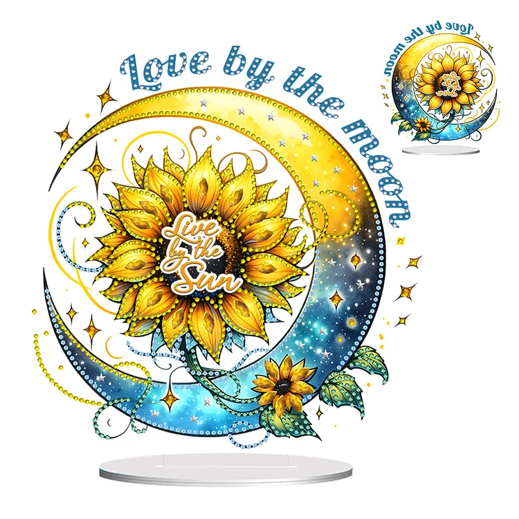 【Ornament】Special Shape Sunflower Butterfly Desktop Diamond Art Kits for Home Office Decor gbfke