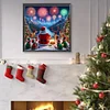 Diamond Painting-DIY Full Round Drill Santa Claus Elk Fireworks(40*40 CM)