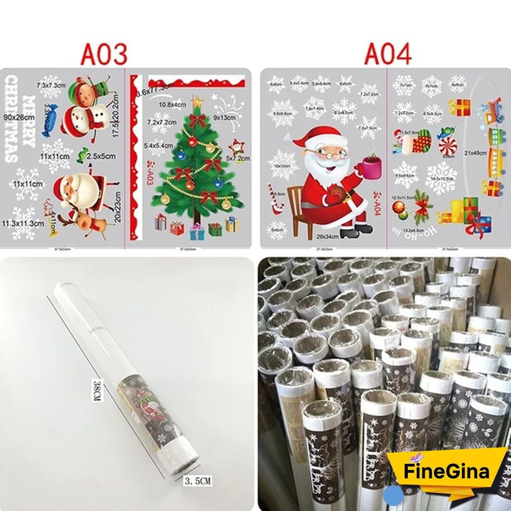 Christmas Decoration Glueless Static Window Sticker