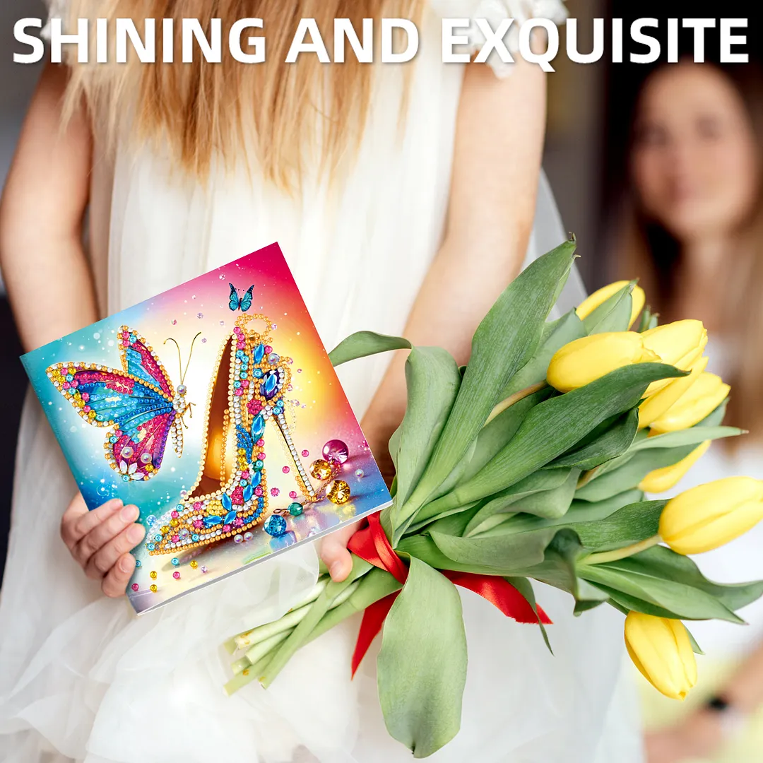 6pcs Dream Series DIY Diamond Painting Greeting Card Kits with Envelopes Diamond Art Greeting Cards Diamond Art Cards Kits for Adults DIY Crafts Family Friend Gifts