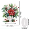 DIY Acrylic Special Shape Diamond Painting Poinsettia Flower Desktop Decor Kit