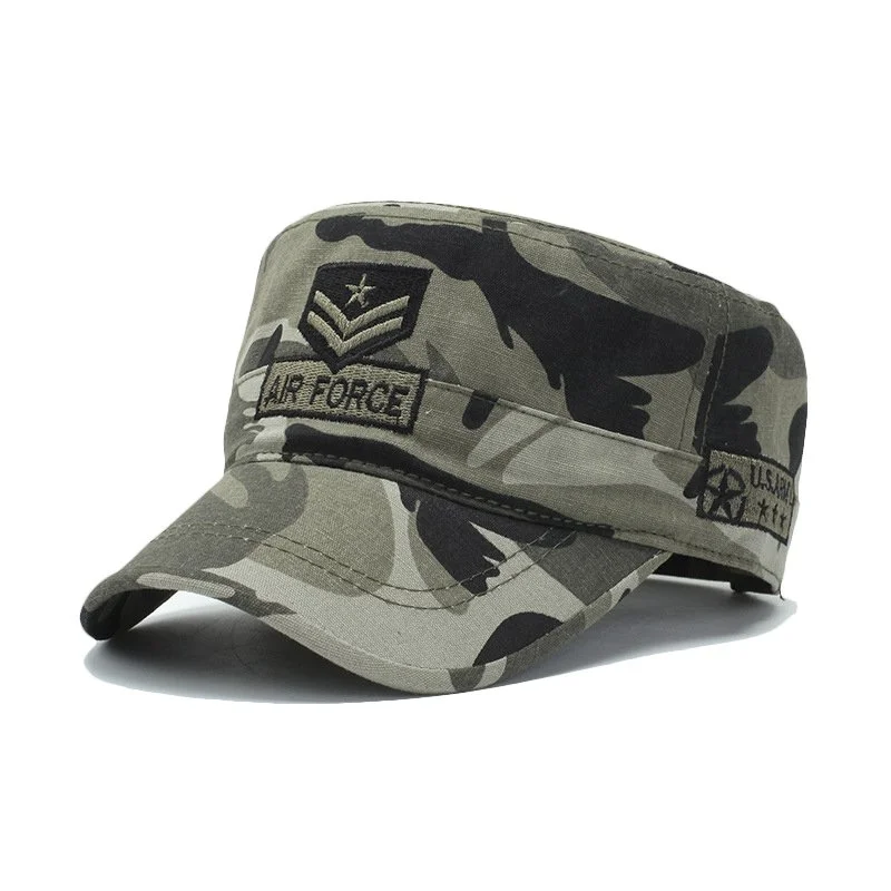 OUTDOOR CAMOUFLAGE CAP COMFORTABLE AND BREATHABLE FASHION EMBROIDERED MILITARY CAP