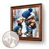 (US Only)Paint By Numbers Kit On Canvas DIY Oil Art Boy Dog Picture Home Decor40x40cm