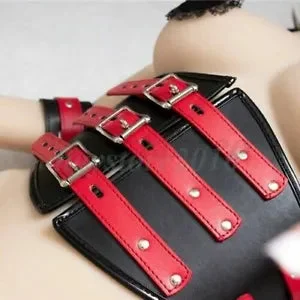 pornhint Pornhint Restraint Waistband Body Harness Corset Belt Restraints Waist Locakable Cuffs