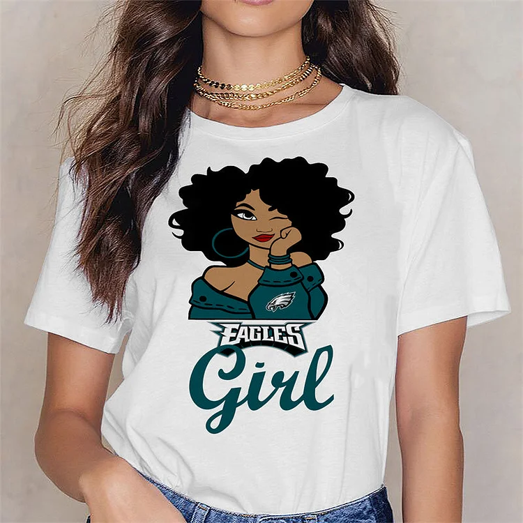 Philadelphia Eagles Women's White Relaxed T-Shirt