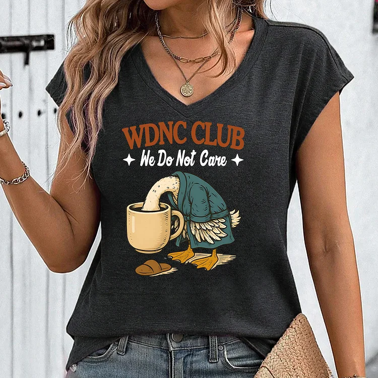 Menopause Mood WDNC Duck V-neck Shirt
