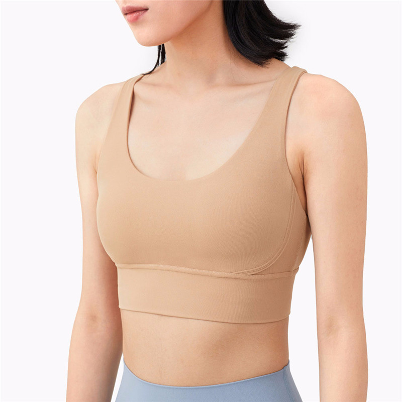 beech wood sports bra with built in cups