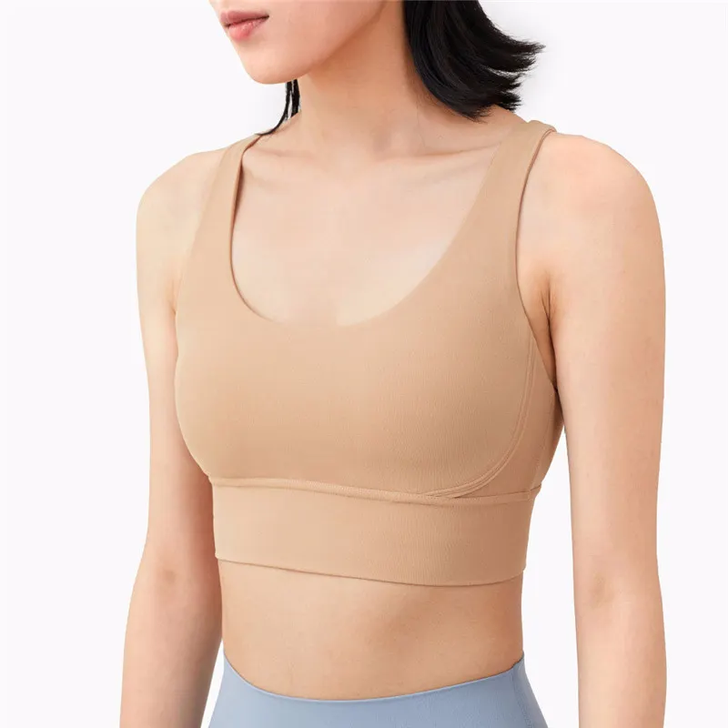 beech wood sports bra with built in cups