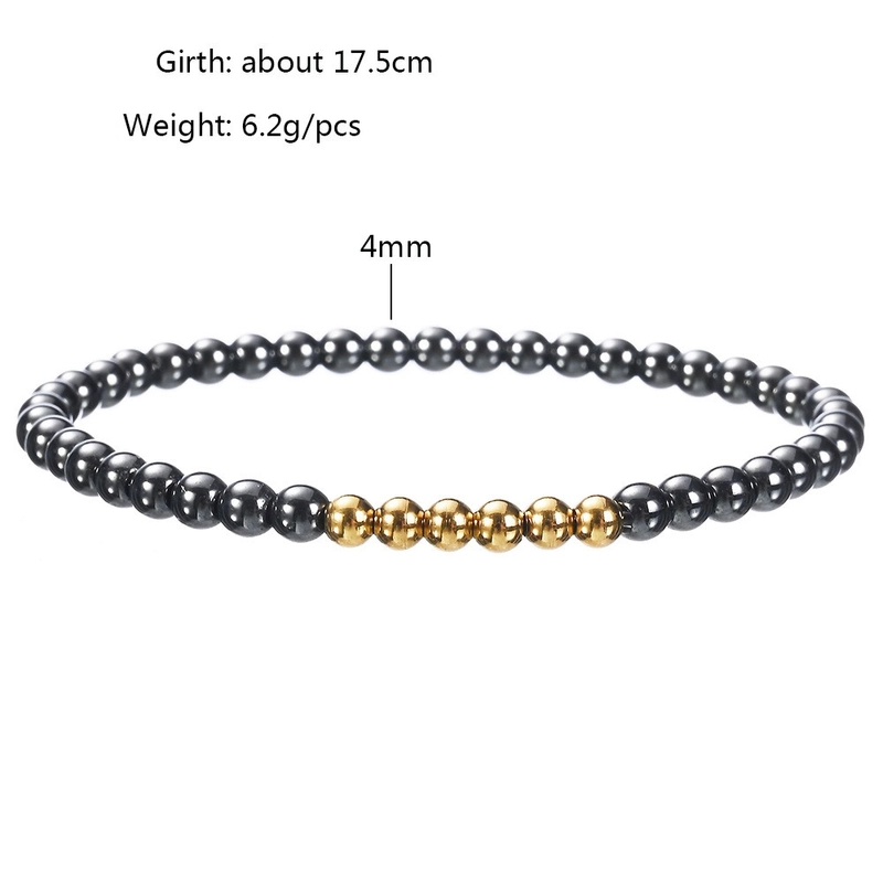 Hip-Hop Geometric Obsidian Beaded Men’s Bracelets