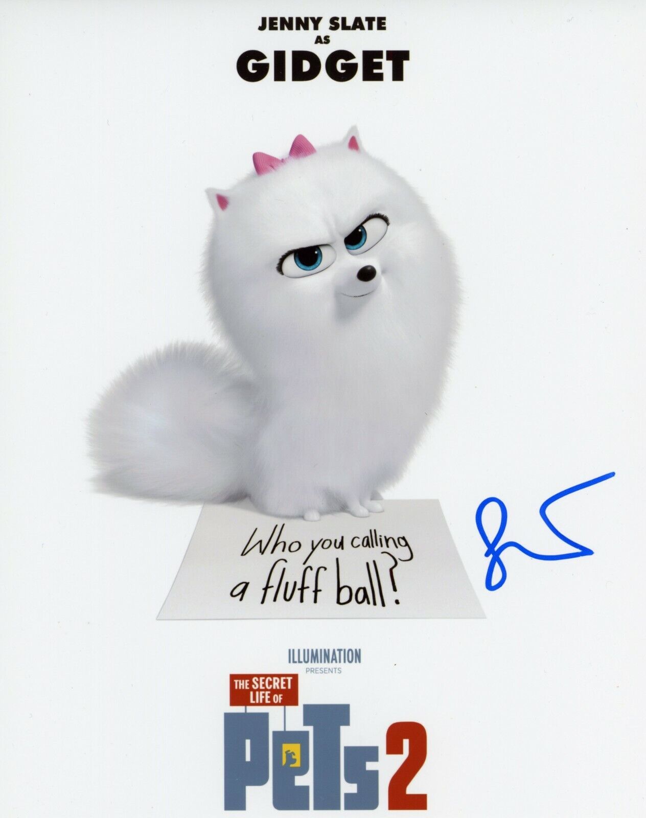 ~~ JENNY SLATE Authentic Hand-Signed ~ SECRET LIFE OF PETS ~ 8x10 Photo Poster painting B ~~