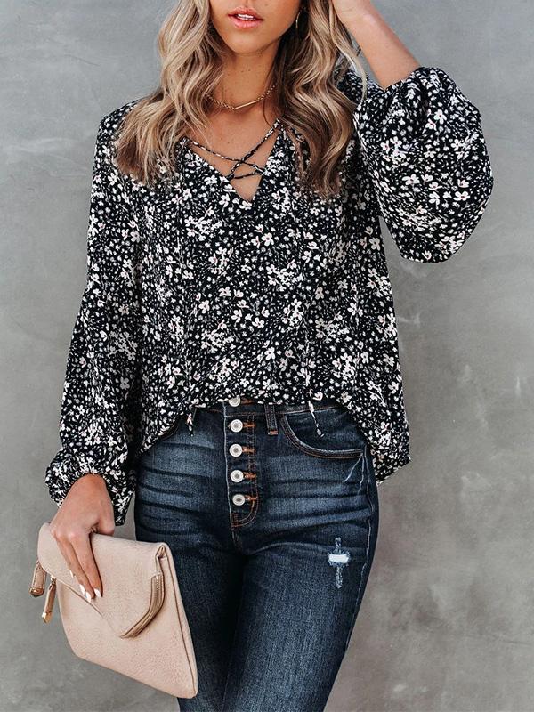 Women Half Sleeve V-neck Solid Color Dress