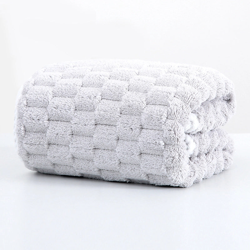 Cloud Lattice Towel Bath Towel Hair Drying Hat Shower Cap Women’s Household Water Absorbent Quick-drying Hair-free Thickened Wearable Bath