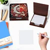Wooden DIY Moon Heart Diamond Painting Kit Note Box with 160 Papers for Office