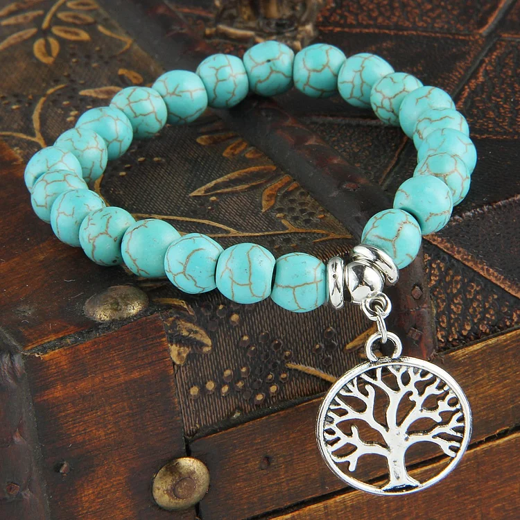 Handmade Life Tree Bead Stackable Bracelet