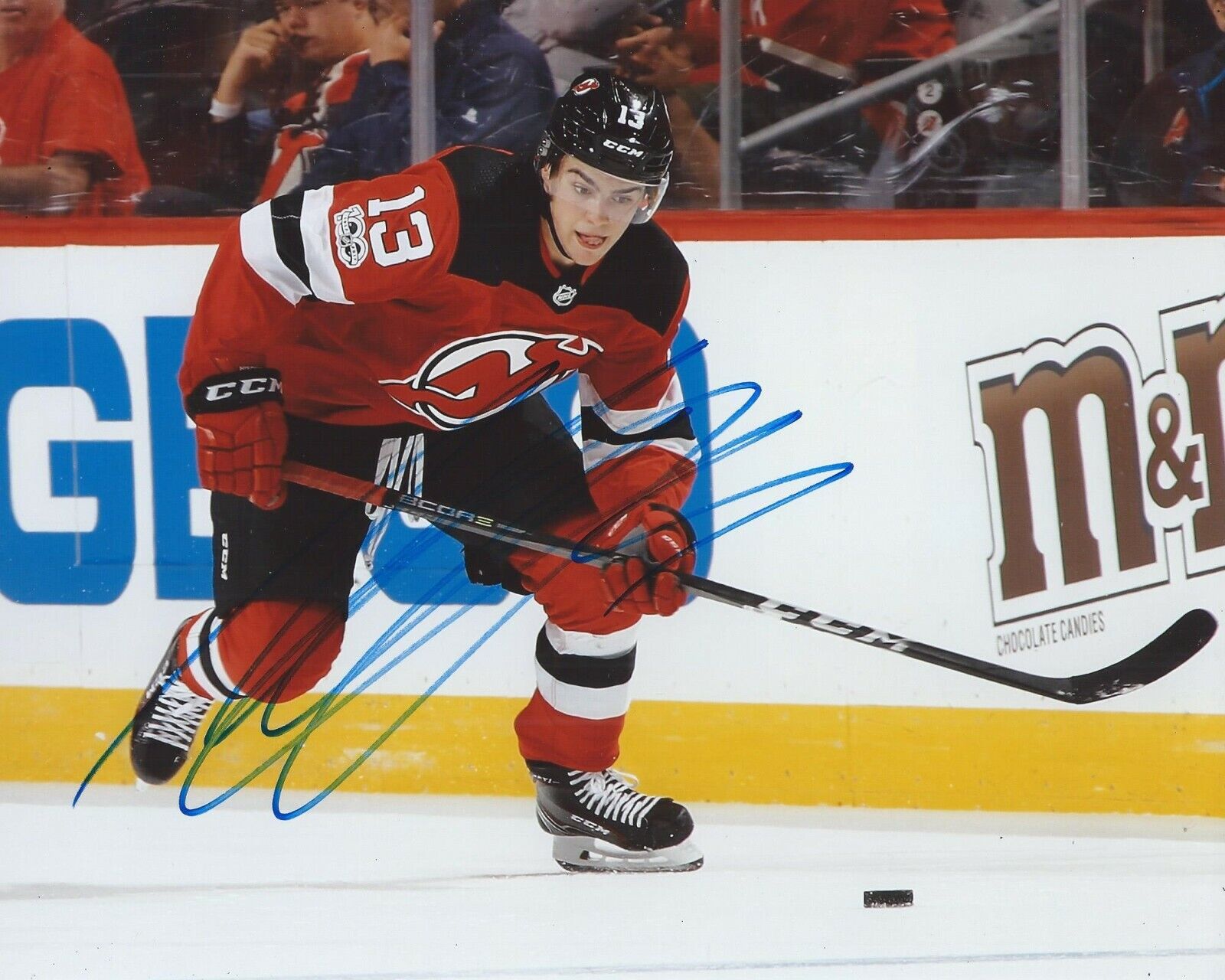 Nico Hischier Signed 8x10 Photo Poster painting New Jersey Devils Autographed COA