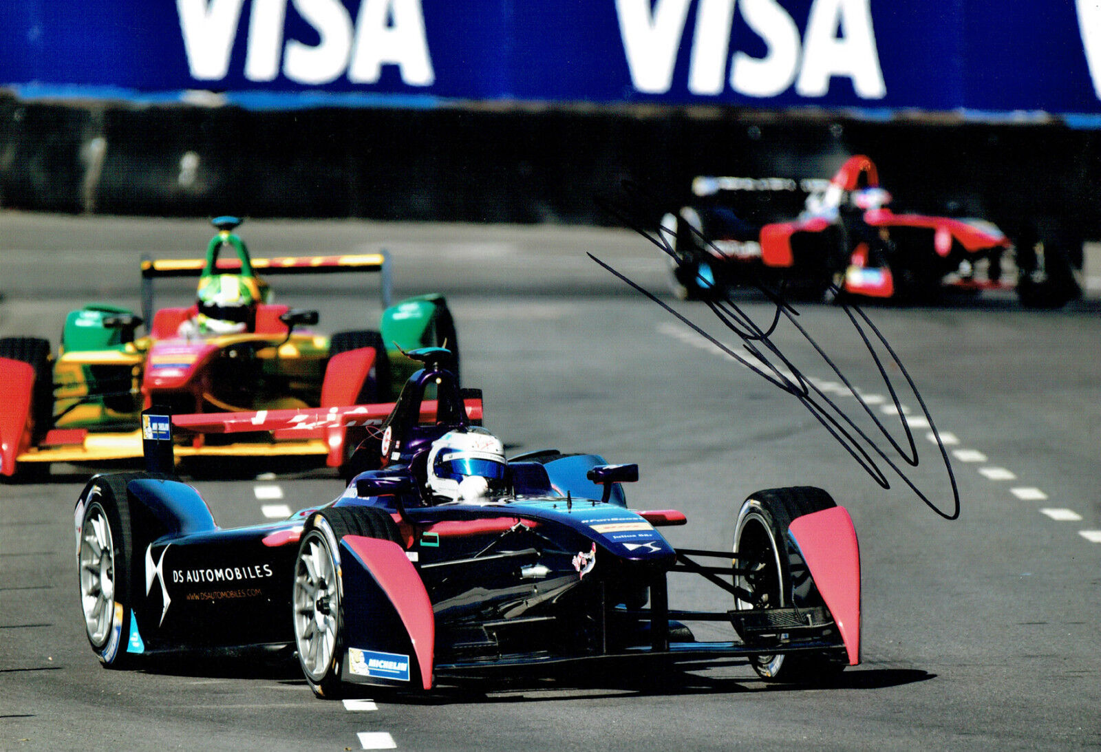 Sam BIRD SIGNED 12x8 Photo Poster painting Formula E Virgin Racing Driver AFTAL Autograph COA