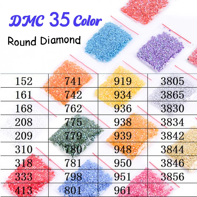 35 Colors Diamond Art Kit AB Drill Gem Art Nails Crafts Square/Round Diamond  DMC