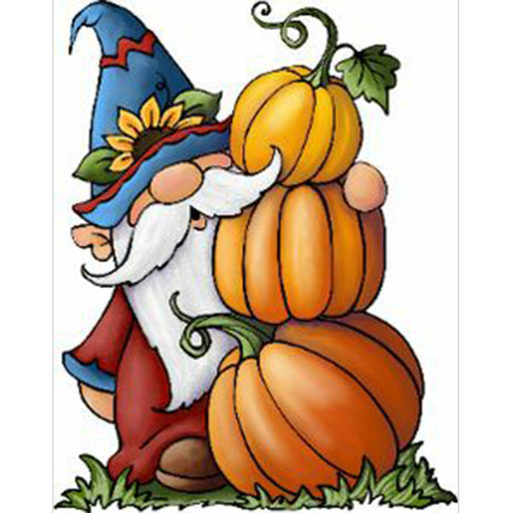 

Pumpkin Gnome - Round Drill Diamond Painting - 30*40CM, 501 Original