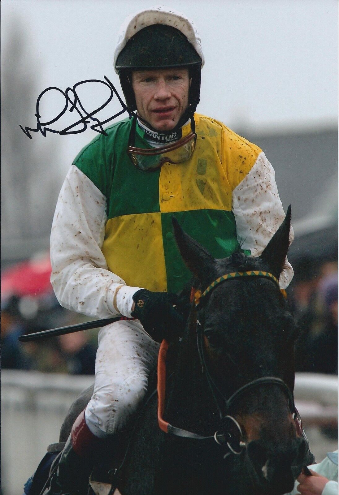 Mick Fitzgerald HAND SIGNED Grand National Jockey Autograph 12x8 Photo Poster painting AFTAL COA