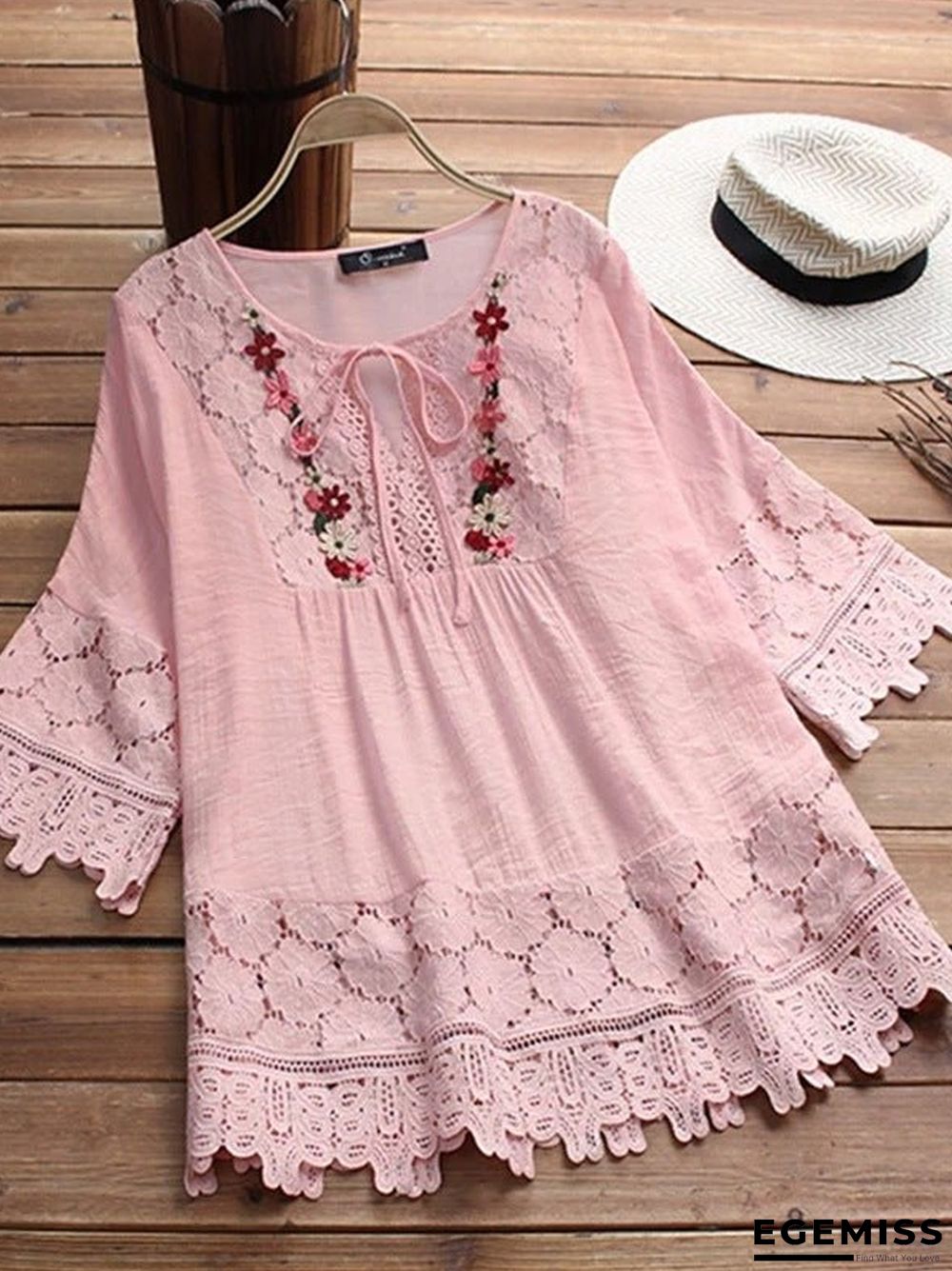 Large Size Women Dresses Mesh Lace Openwork Stitching Round Neck Pleated Dresses | EGEMISS