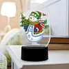 DIY Diamond Painting 7 Color Night Light Lamp Home Decoration Ornament Gift Kit(Snowman)