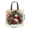 Christmas Snowman-11CT DIY Stamped Cross Stitch Shopping Bag 40*40cm tapestrymarket