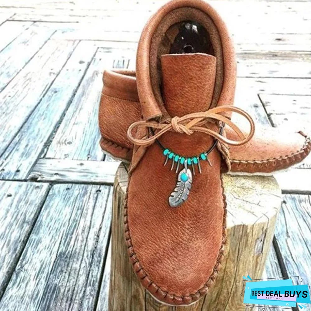 Boho Flat Heel Daily Boots