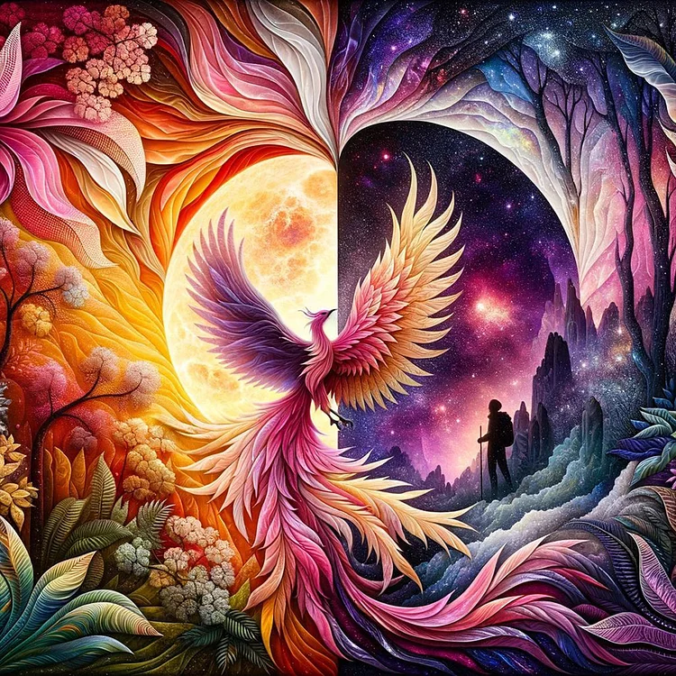 Phoenix Of Two Realms 40*40CM (Canvas) Full Round Drill Diamond Painting gbfke