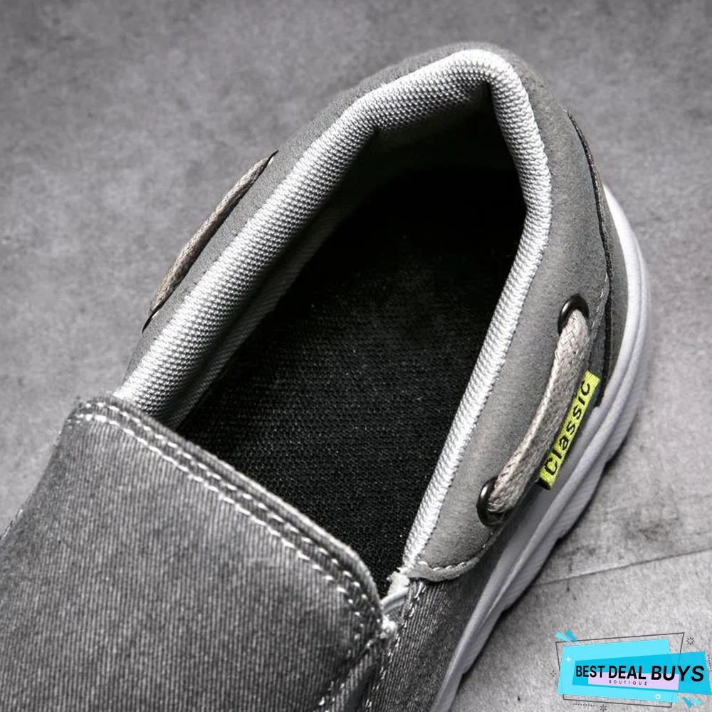 Men Canvas Casual Breathable Footwear Plus Size Flat Shoes