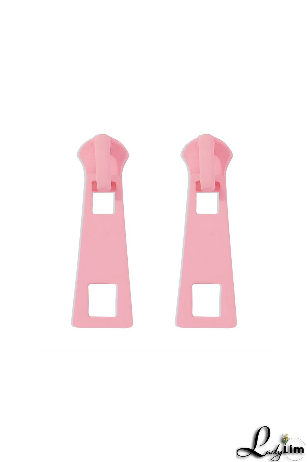 Candy Color Metal Zipper Earrings