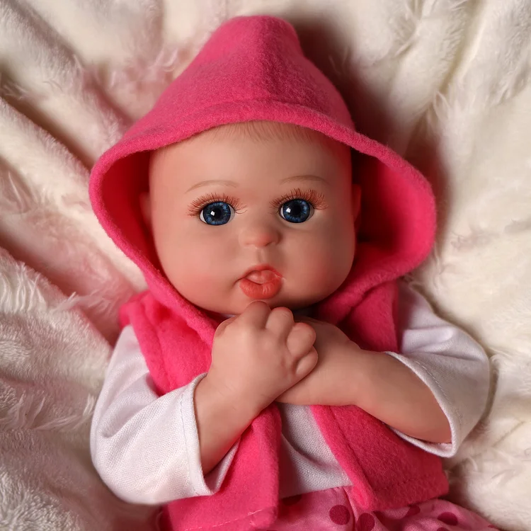 Babeside Bailyn 16'' Full Silicone Reborn Baby Doll Girl Adorable Peach Sweetheart Pink