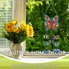 Diamonds Painting Double Sided Flower Butterflies Wind Chimes Pendant Kit for Window Decor